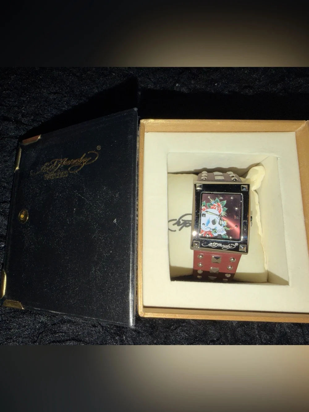 Ed Hardy Lucy Skull & Rose Tattoo Watch 💀🌹